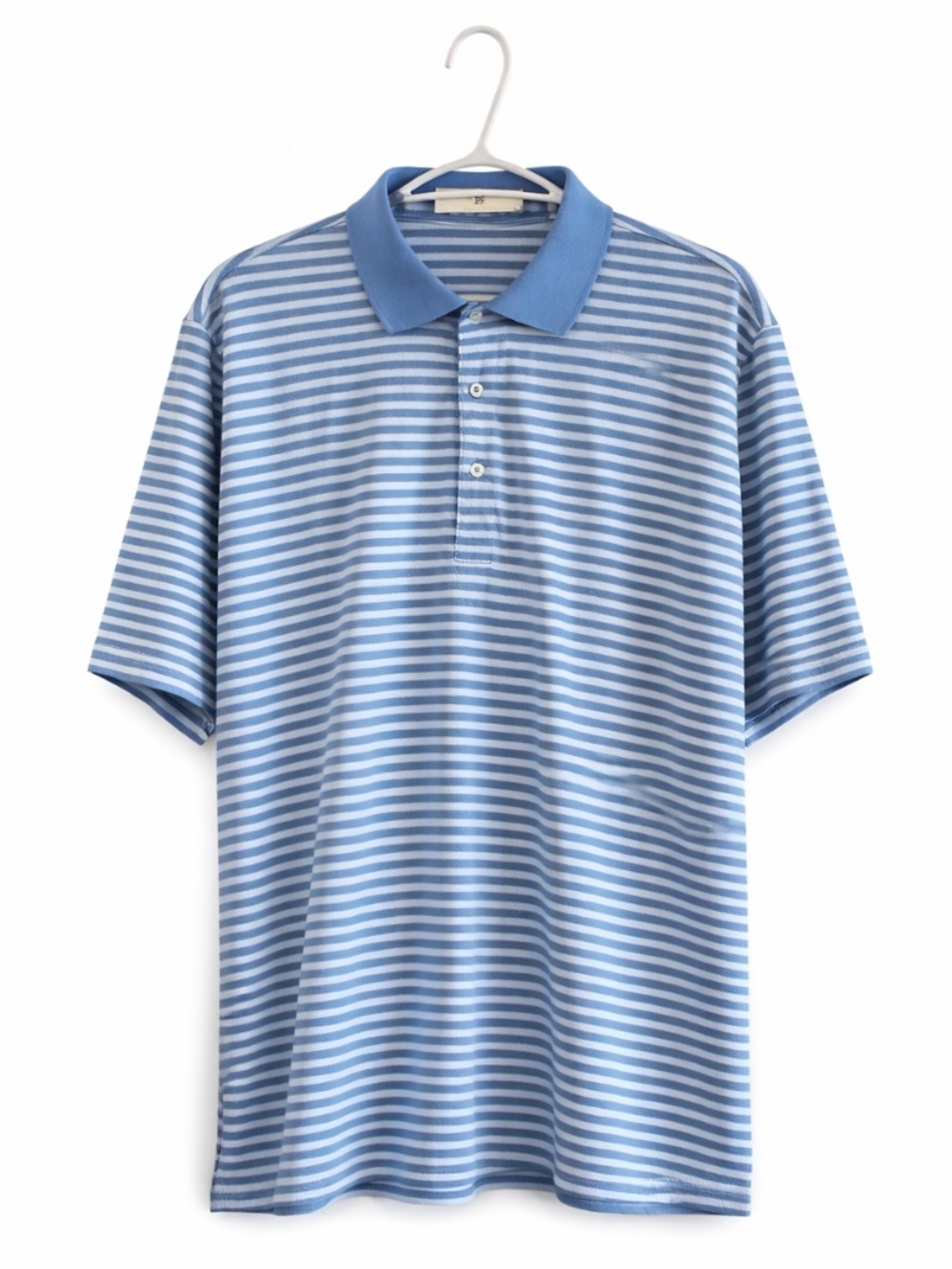 4/$20➡️ Fairway & Greene Blue Striped Polo Golf Shirt – Size Large GUC